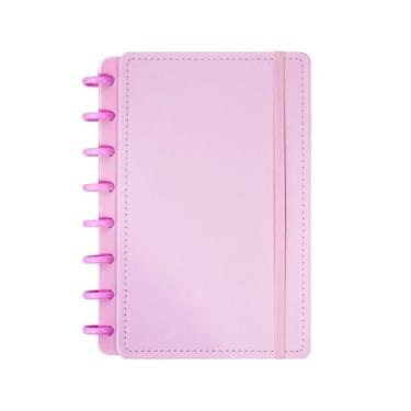 Imagem de Caderneta Inteligente A5 Capa Dura 8 Discos Tamanho M Caderno de Anotações Personalizavel 80 Folhas (Rosa)