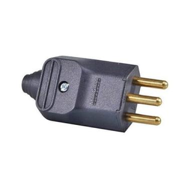 Imagem de Plugue tomada 20a 3 pinos preto certf inmentro margirius