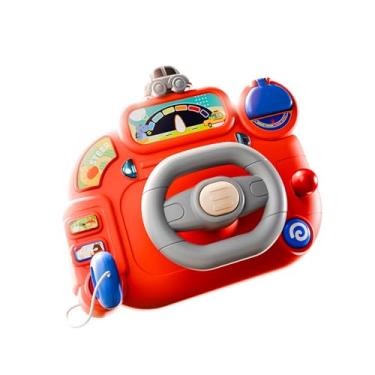 Imagem de simhoa Volante infantil para carrinho de bebê, brinquedo interativo com volante musical para crianças, Vermelho
