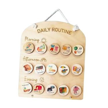 Imagem de Esquirla Quadro de rotina diária para crianças para crianças Quadro de tarefas para desenvolver uma programação visual educacional imaginativa para presente de