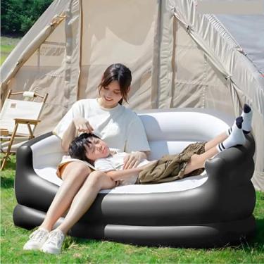 Imagem de Sofá Inflável Para Sofá Com Bomba de Ar, Poltrona Inflável, Multifuncional, Móveis Infláveis, Portátil Para Acampamento, Casa, Quintal, Cadeira Inflável
