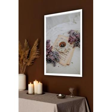 Imagem de Quadro Decorativo Xícara De Chá Notas Musicais - 70X50Cm - Quadros On-