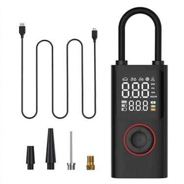 Imagem de Compressor de ar portátil inteligente 3 em 1, bomba de ar de pneus de carro de 150 PSI com medidor de pressão digital, luz LED, para carro, motocicleta, pneu de bicicleta, bola.