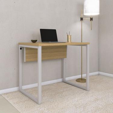 Imagem de Mesa para Escritório Industrial 90cm P25 Samba/Cinza