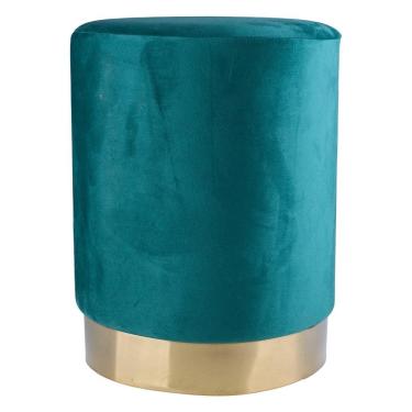 Imagem de Puff Redondo Cazza Soho 35cm Suede Verde