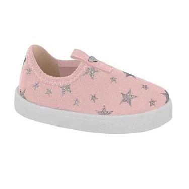 Imagem de Tênis Infantil Menina Molekinha Slip On Estrelas Rosa 24