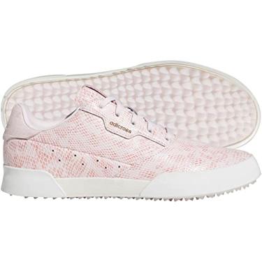 Imagem de adidas Tênis de golfe feminino Adicross Retro Spikeless, Quase rosa/branco central/quase rosa, 35
