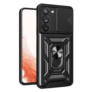 Imagem de SORAKA Capa para Samsung Galaxy S23 Plus 5G com suporte para anel Capa Slim Fit de TPU macio Capa Samsung Galaxy S23 Plus 5G com placa de metal para suporte magnético de telefone para carro