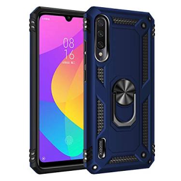 Imagem de SORAKA Capa para Xiaomi Mi A3 com suporte para anel Capa Slim Fit de TPU macio Capa Xiaomi Mi A3 com placa de metal para suporte magnético de telefone para carro