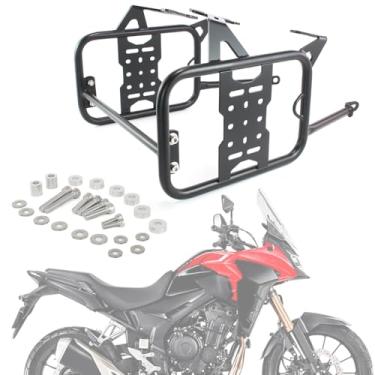 Imagem de CYCBOLT Suportes de suporte para alforjes adequados para CB500X 2024-2013, NX500 2024-2025, CB 500X NX 500 Suportes laterais para bagagens de motocicleta