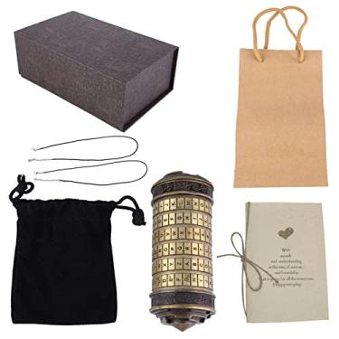 Imagem de GLOGLOW DA Vinci Código Lock Cryptex Box Com Compartimento Oculto para Anéis Notas de Joias Presentes Românticos para Ela