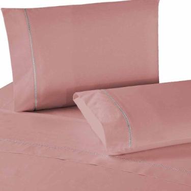 Imagem de Jogo de Cama Lençol Casal 3 Peças 100% Algodão Percal 200 Fios - gaby 