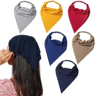 Imagem de Lenço de cabelo, faixa de cabelo Vercret Classic Floral, pacote com 6 
