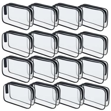Imagem de Bolsas de maquiagem Yedsintu Clear PVC impermeável para viagens 16 uni