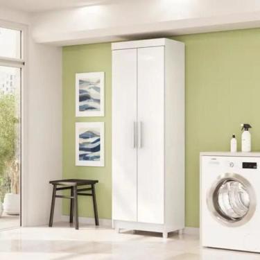 Imagem de Multiuso Line 2 Portas 5 Prateleiras Branco Brilho - Vila Rica