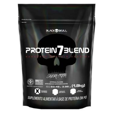 Imagem de PROTEIN 7 BLEND (SC) 1,8 KG - BLACK SKULL (MORANGO)-Unissex
