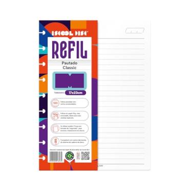 Imagem de Refil Caderno De Disco ISCOOL Pautado Classic 100 F 90g M