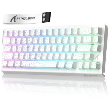 Imagem de MAMBASNAKE Teclado De Gatilho Rápido Attack Shark X68 He 8000Hz, Precisão Rt De 0,01 Mm, Teclado Para Jogos Com Fio E Interruptor Magnético, Atuação Ajustável, Gatilho Rápido, Toque Rápido, Iluminaç