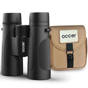 Imagem de Binóculos 10 x 42 para adultos de alta potência, occer IPX7 à prova d'água, à prova de neblina, à prova de choque, binóculos UHD, binóculos de armadura de borracha com peitoral para caça, observação