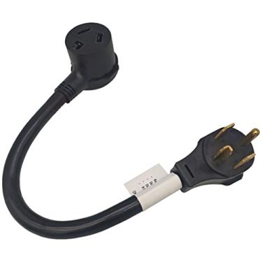 Imagem de Fullsky FC-143103 macho NEMA 14-30P para fêmea NEMA 10-30R adaptador de secador de 4 pinos para 3 pinos 30A 250V