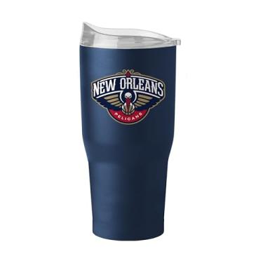 Imagem de FANMATS Copo de aço inoxidável NBA New Orleans Pelicans de 850 g – Acabamento em pó durável – Serve para a maioria dos porta-copos, copo NBA oficialmente licenciado – mantém as bebidas quentes e frias