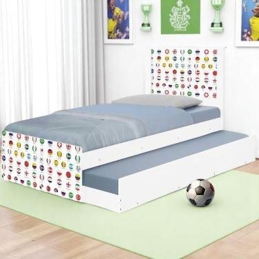 Imagem de Bi Cama Juvenil Zap Com Cabeceira Futebol Seleções Copa