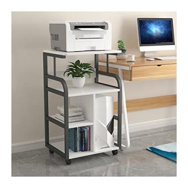 Imagem de SUNESA Suporte de impressão do chão ao teto rack de impressora desktop PC quadro principal rack de armazenamento multicamadas escritório móvel gabinete impressora mesa (cor: G7)