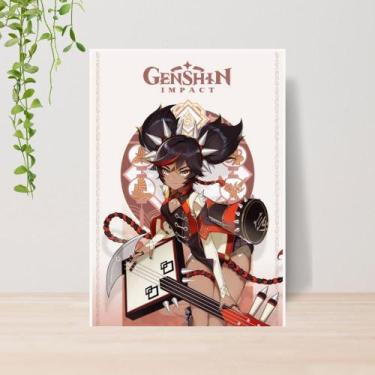 Imagem de Quadro Decorativo Jogo Genshin Impact A4  Placa MDF 013 - Lomi Art