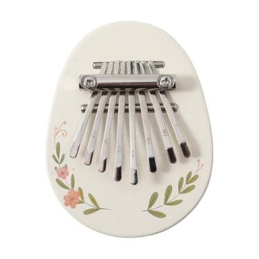 Imagem de Almencla Instrumento musical infantil, instrumento de percussão, piano de polegar de madeira, brinquedo musical para meninos e meninas de 1, 2 e 3 anos