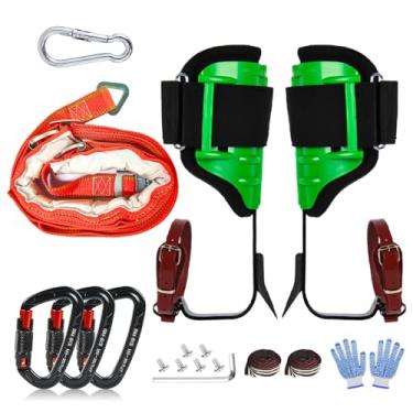 Imagem de Auckyeer Kit de equipamento de escalada de árvores com pontas ajustáveis para escalada de árvores e pontas duráveis para trabalho em árvores