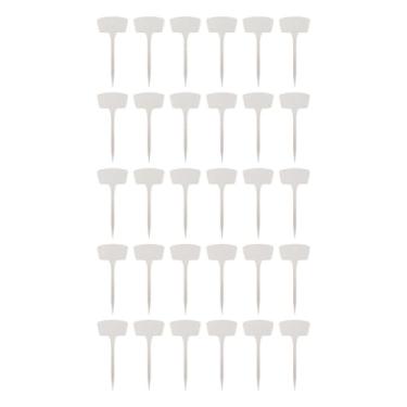 Imagem de Baoblaze 30 peças de etiquetas para plantas, marcadores de jardim de viveiro, estacas de identificação, grandes, etiquetas para estacas de jardim, para plantas, Branco