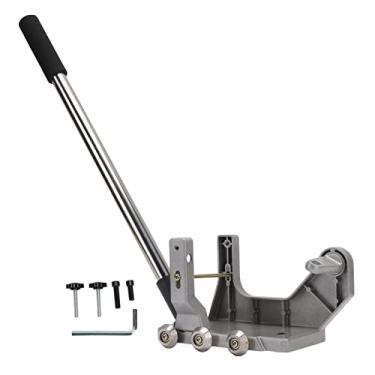 Imagem de Suporte para limpador de costura de azulejo Suporte ajustável de liga de alumínio para ferramenta de rebarbadora sem necessidade de dobrar prata leve construção durável