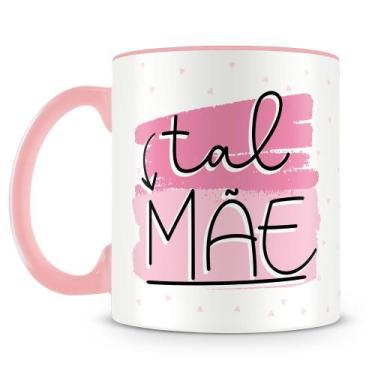 Imagem de Caneca Personalizada Tal Mãe em Porcelana Rosa com Estampa da Família 