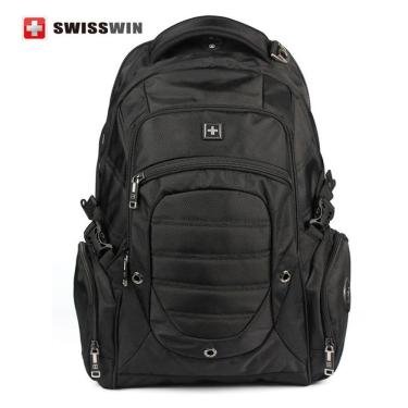 Imagem de Mochila Wenger 15.6 preta para escola com vários bolsos