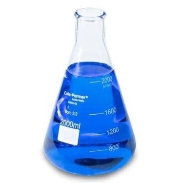 Imagem de Vidro de laboratório Erlenmeyer Flask Cole-Parmer 2000mL