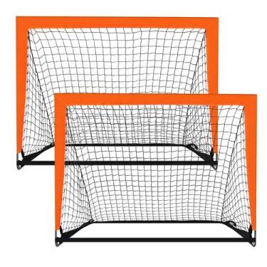 Imagem de Pacote portátil de 2 gols de futebol infantil Theresduet para quintal