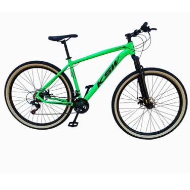 Imagem de Bicicleta Aro 29 Ksw Xlt 100 Pneu Faixa Amarelo 21 Velocidades Suspens