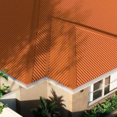 Imagem de Kit 5 Telhas Sanduiche Ondulada sem Forro 244cm X 100cm X 1,5cm com Is