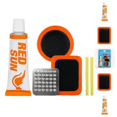 Imagem de Kit Reparo para Câmara de Ar de Bicicleta com Cola e Remendos Sortidos