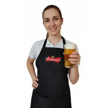 Imagem de Avental Churrasqueiro Brim Personalizado Logo Cerveja Budweiser - MdeM