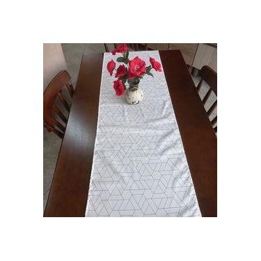 Imagem de Caminho de mesa 40 x 1,45 - bege + azul - DIAS DECOR