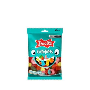 Imagem de 2 Pacotes Bala de Gelatina Diversos Mix 80g - Docile, 2 unidades