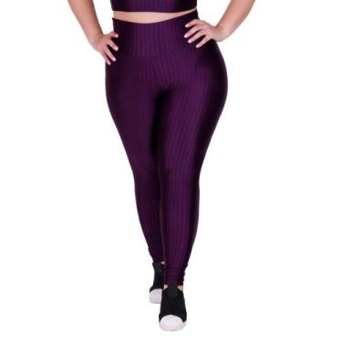 Imagem de Calça Legging Fitness Cintura Alta Cirrê 3D Plus Size Feminino Laura -