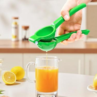 Imagem de Espremedor de limão de metal para cozinha - Espremedor manual de limão, espremedor de frutas cítricas manual, ferramenta de cozinha eficiente - verde