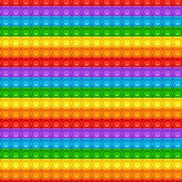 Imagem de Tecido Tricoline Estampa Digital - Pop It Colors Arco Íris - Peripan -