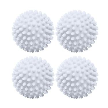 Imagem de Acessórios para máquina de lavar roupa - 4 bolas de roupa reutilizáveis, bolas de lavanderia para máquina de lavar, bolas de secadora de roupas, bolas amaciantes de tecido, reduzem rugas, suprimentos