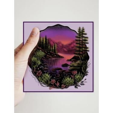 Imagem de Carimbos transparentes de cenário natural para fazer cartões, árvores, fundo de lago, rio, selos de silicone transparentes, para cartão de presente, faça você mesmo, álbum de recortes, álbuns