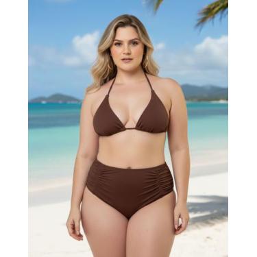 Imagem de Biquíni Cortininha Borboleta Calcinha Cintura Alta Conforto - Sussurro