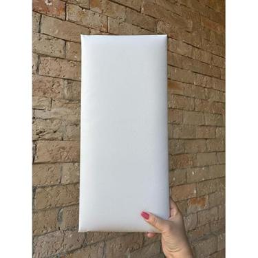 Imagem de Kit Cabeceira Modular Courino 45x20cm | Para Cama Box Solteiro, Casal, Queen e King (BRANCO COURINO,15)