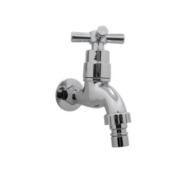 Imagem de Torneira Pia Com Bico Tanque Externa Parede Cromado 1/4 De Volta Abs